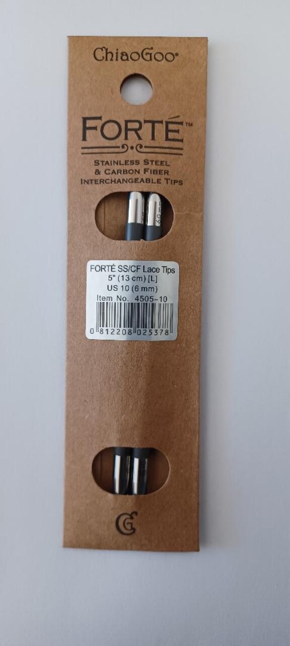 ChiaoGoo Forte 5" Stainless Steel & Carbon Fiber Interchangeable Knitting Needle